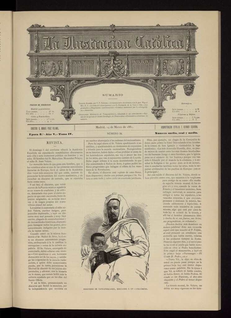 Miniatura de La Ilustración Católica del 14 de marzo de 1881