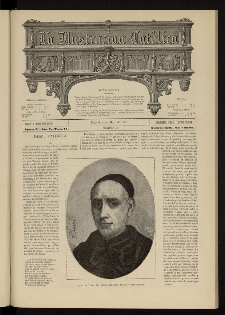 Miniatura de La Ilustración Católica del 14 de mayo de 1881