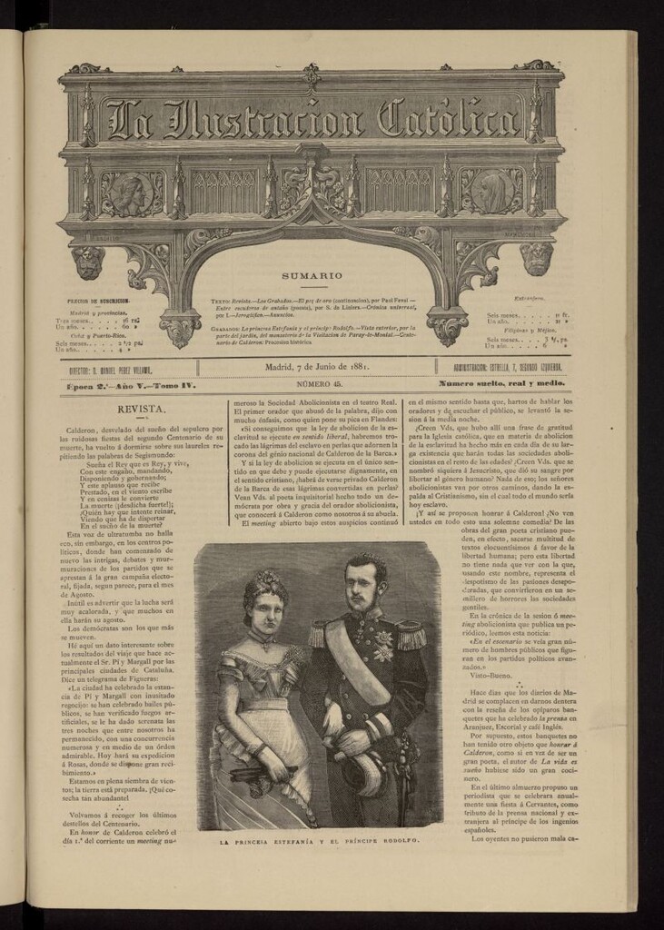 Miniatura de La Ilustración Católica del 7 de junio de 1881