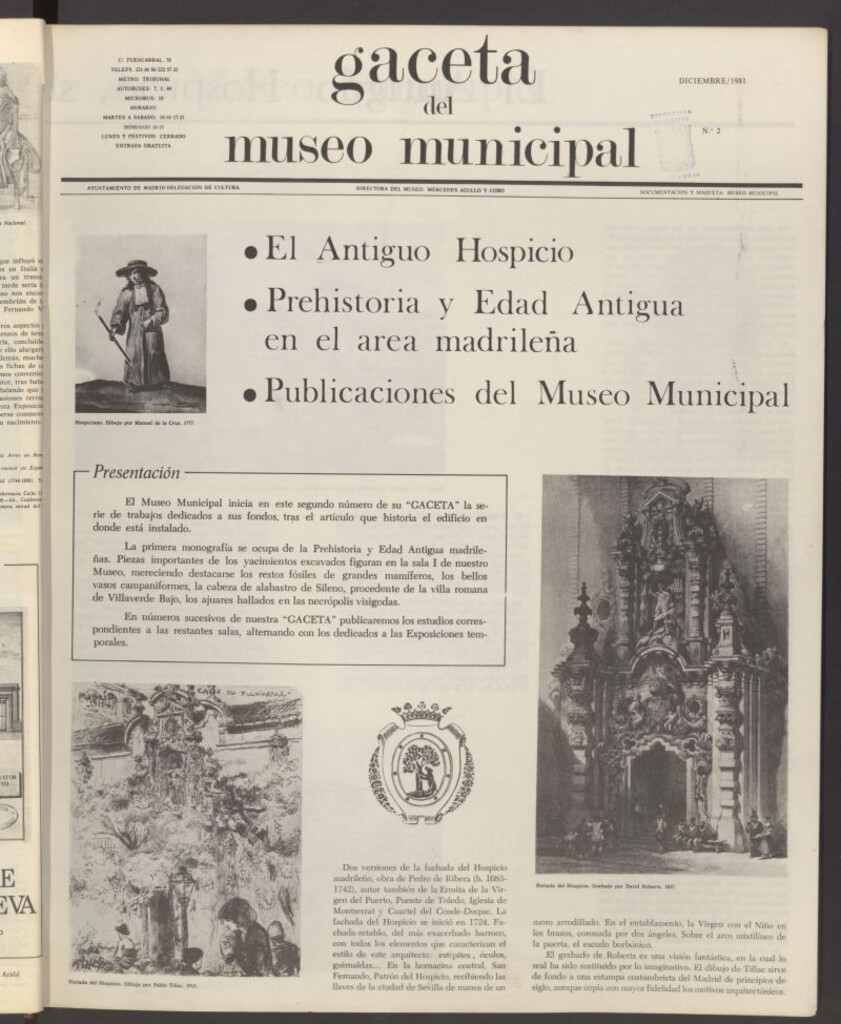 Miniatura de Gaceta del Museo Municipal de diciembre de 1981