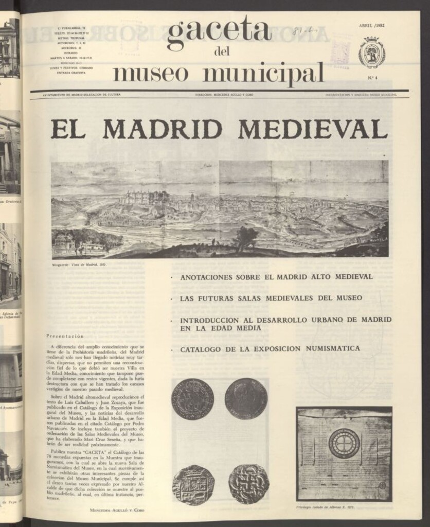 Miniatura de Gaceta del Museo Municipal de abril de 1982