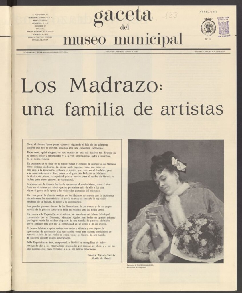 Miniatura de Gaceta del Museo Municipal de abril de 1985