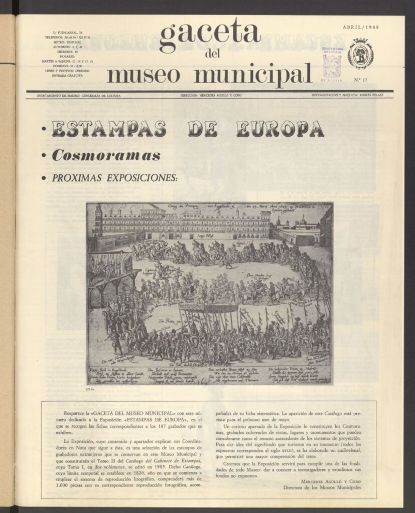 Miniatura de Gaceta del Museo Municipal de abril de 1988