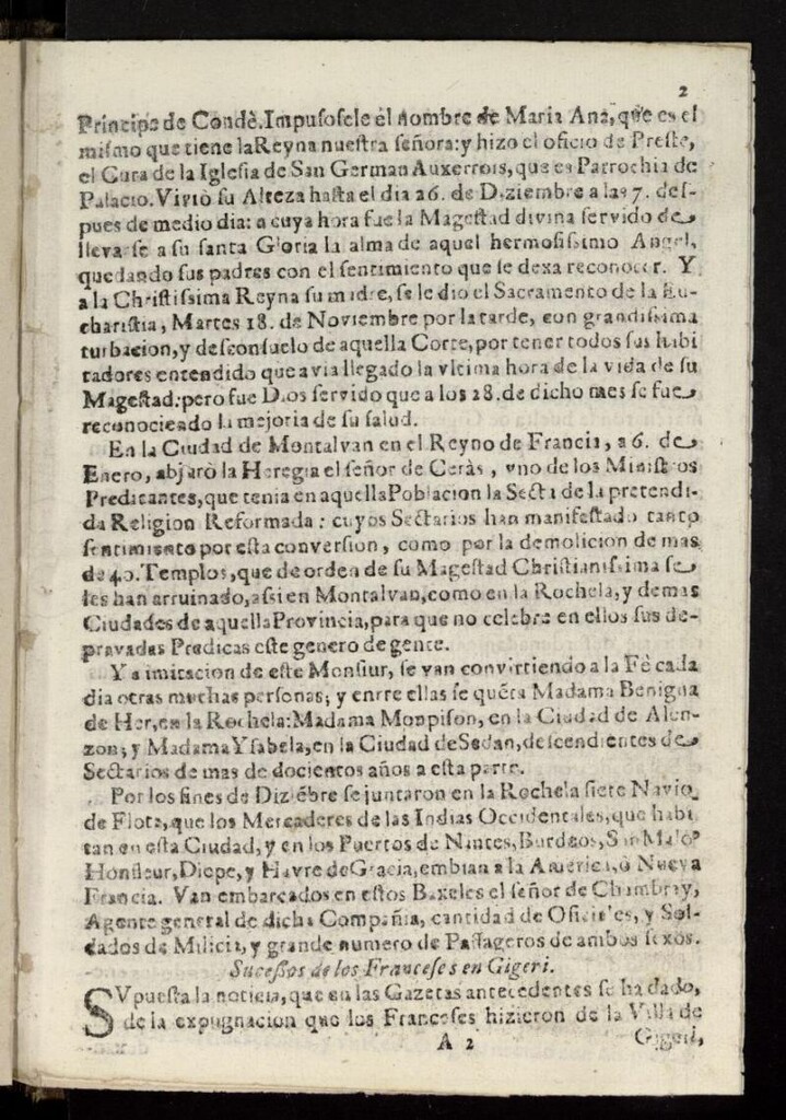 Miniatura de Gazeta Nveva de los Sucessos Politicos, y Militares de la mayor parte de las Provincias de Africa, y Europa, nº 1