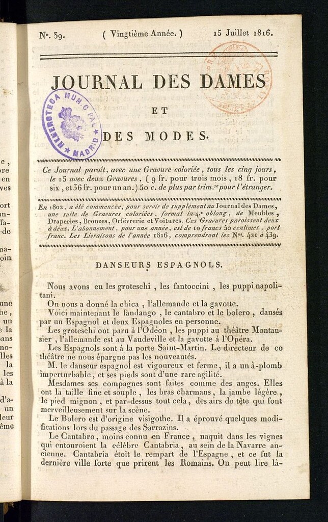 Miniatura de journal des dames et des modes 15 juillet 1816