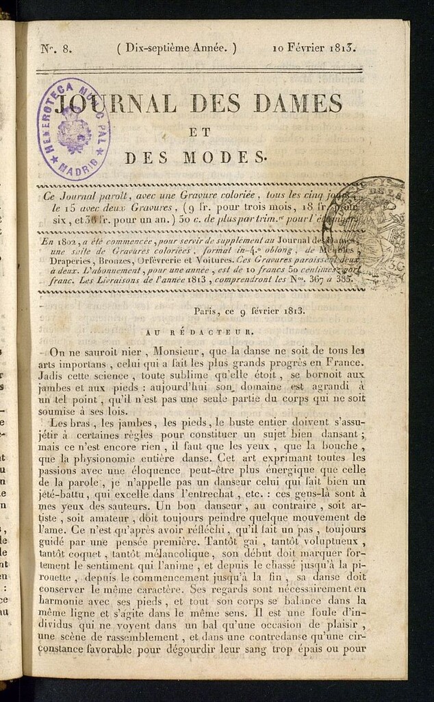 Miniatura de journal des dames et des modes 10 février 1813