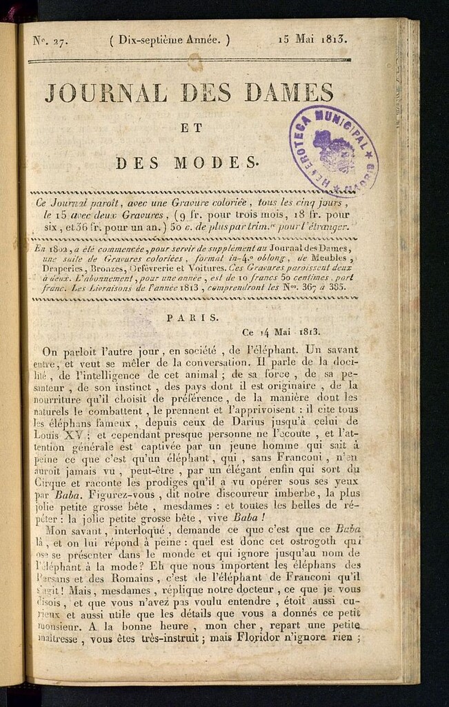 Miniatura de journal des dames et des modes 15 mai 1813