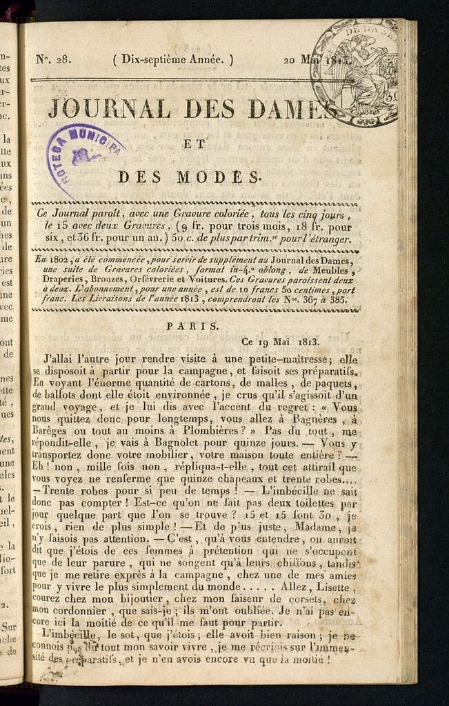 Miniatura de journal des dames et des modes 20 mai 1813