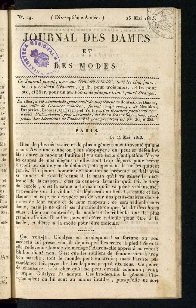 Miniatura de journal des dames et des modes 25 mai 1813