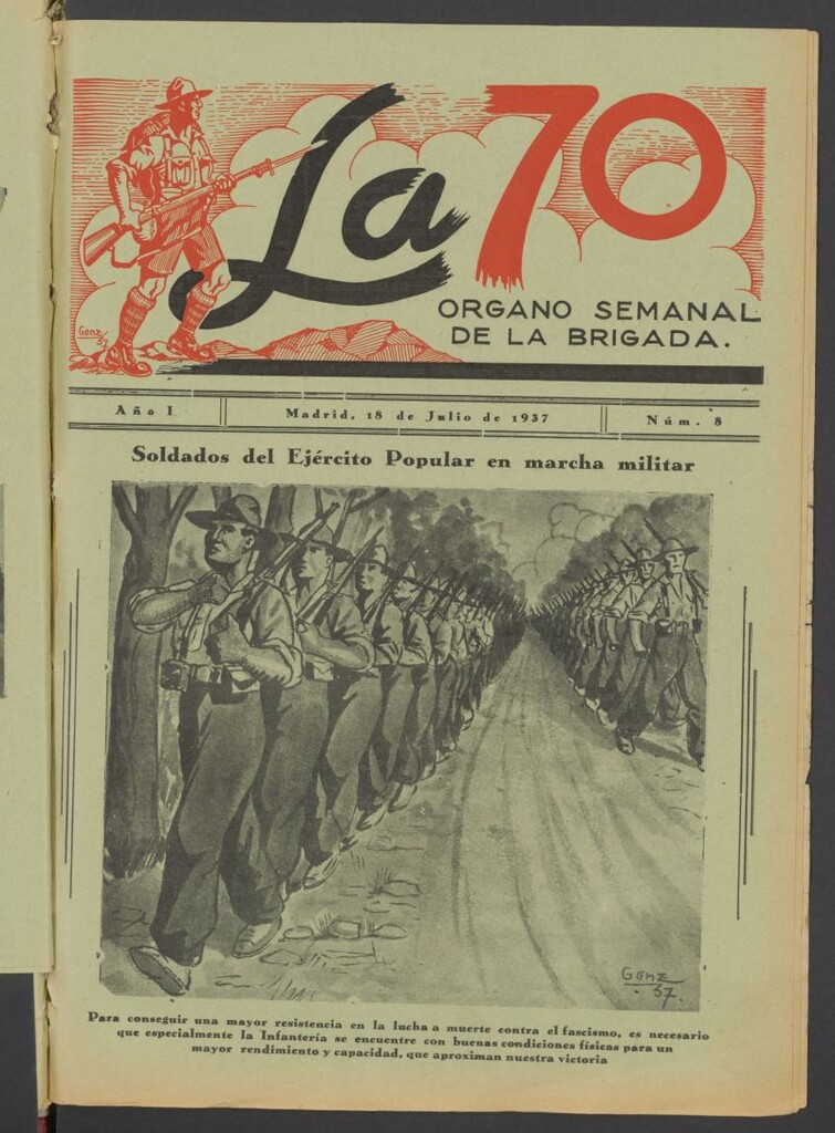 Miniatura de La 70 : órgano semanal de la Brigada del 18 de julio de 1937