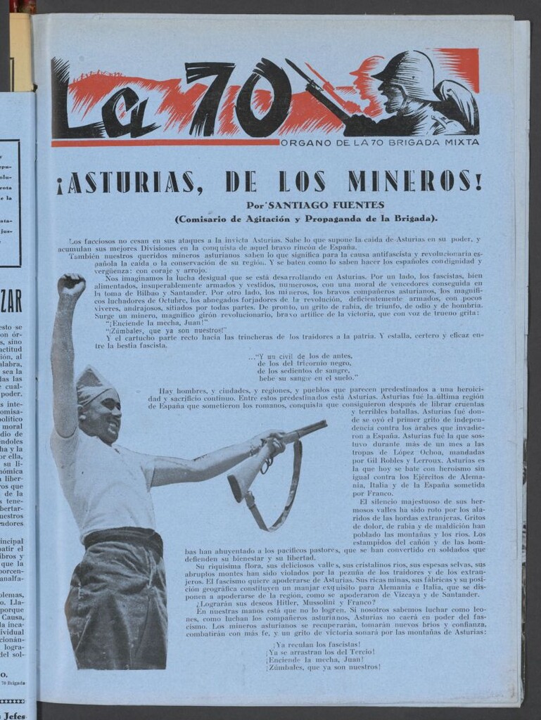 Miniatura de La 70 : órgano semanal de la Brigada del 24 de octubre de 1937