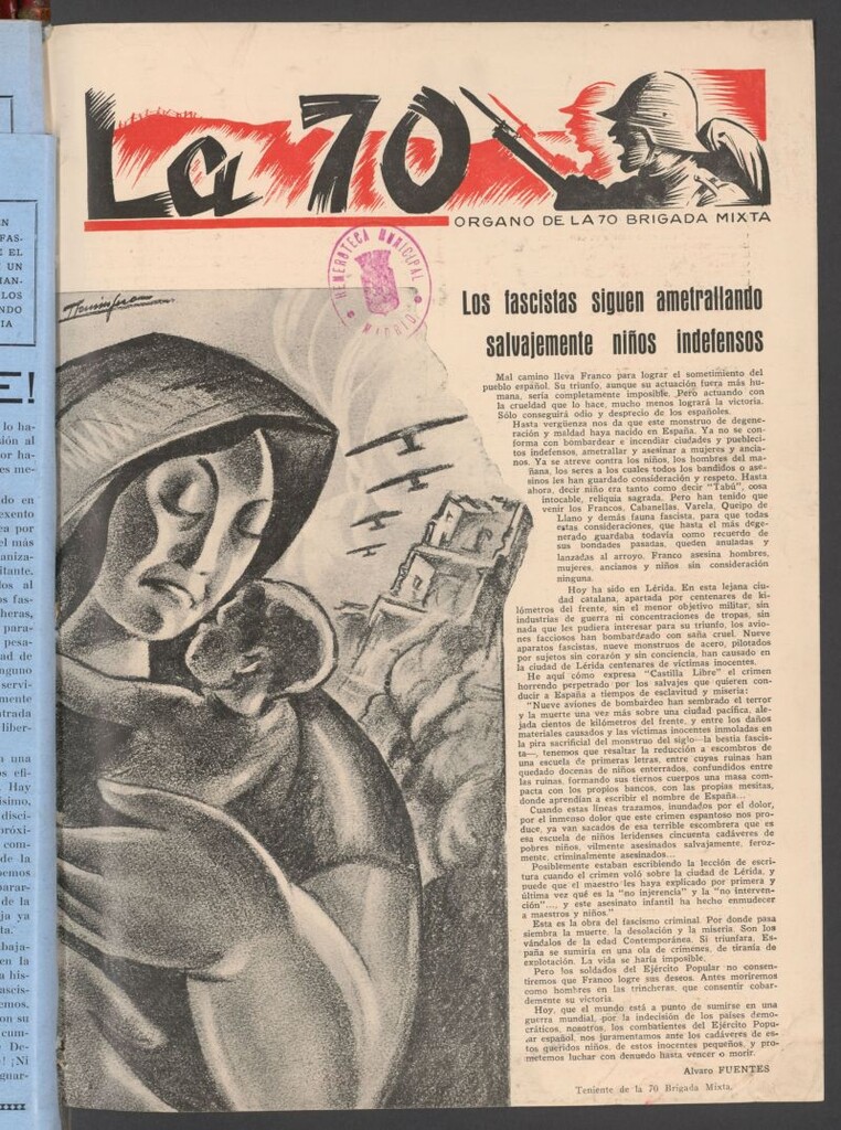Miniatura de La 70 : órgano semanal de la Brigada del 7 de noviembre de 1937