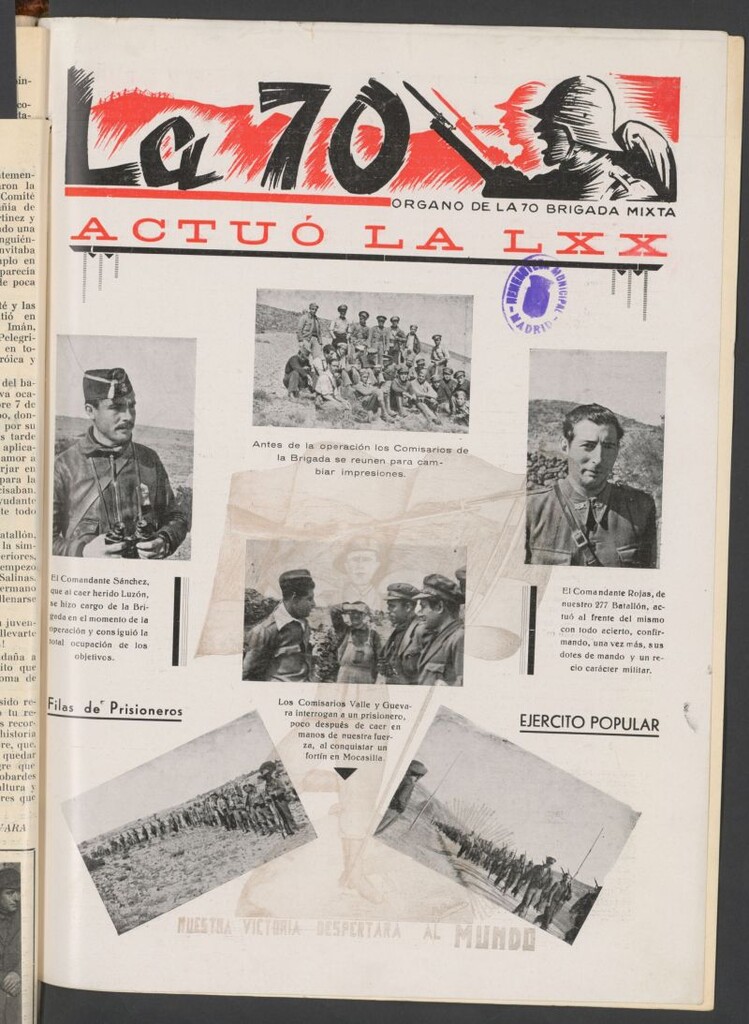 Miniatura de La 70 : órgano semanal de la Brigada del 20 de abril de 1938
