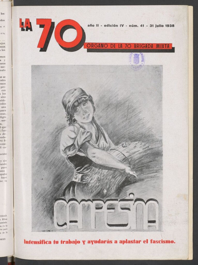 Miniatura de La 70 : órgano semanal de la Brigada del 31 de julio de 1938