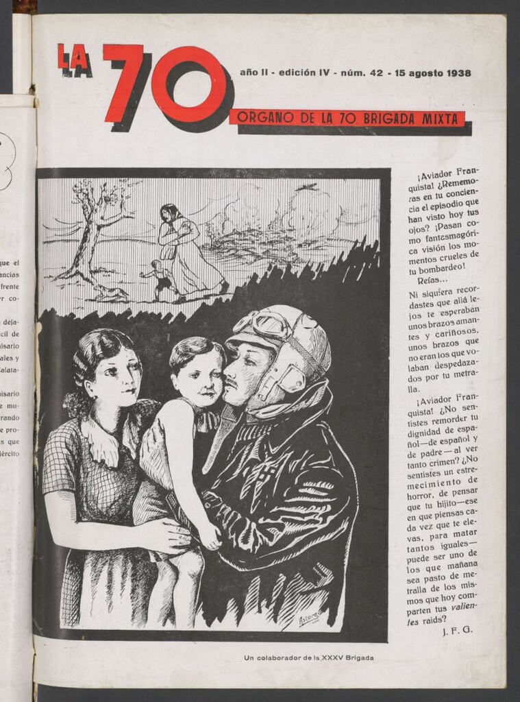 Miniatura de La 70 : órgano semanal de la Brigada del 15 de agosto de 1938