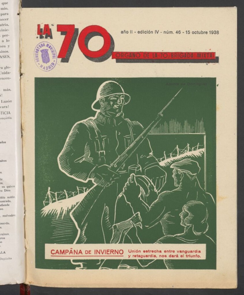 Miniatura de La 70 : órgano semanal de la Brigada del 15 de octubre de 1938
