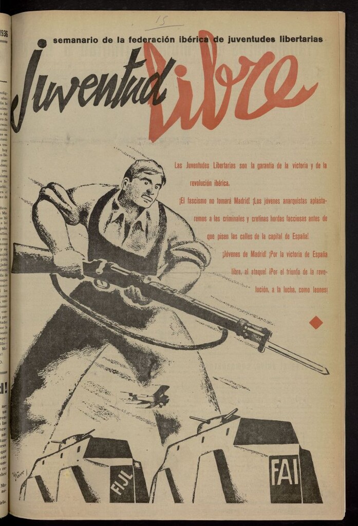 Miniatura de Juventud Libre : semanario Juvenil Anarquista del 21 de noviembre de 1936