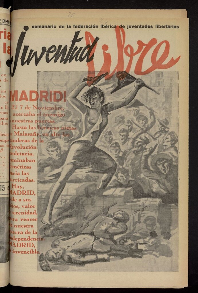 Miniatura de Juventud Libre : semanario Juvenil Anarquista del 23 de enero de 1937