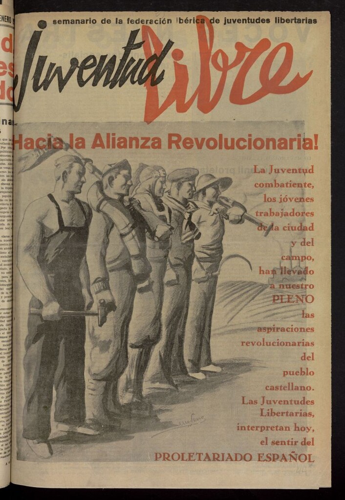Miniatura de Juventud Libre : semanario Juvenil Anarquista del 30 de enero de 1937