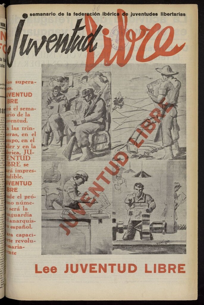Miniatura de Juventud Libre : semanario Juvenil Anarquista del 6 de marzo de 1937