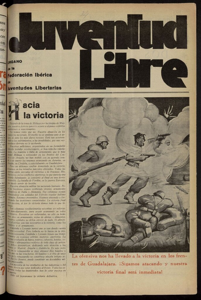 Miniatura de Juventud Libre : semanario Juvenil Anarquista del 3 de abril de 1937