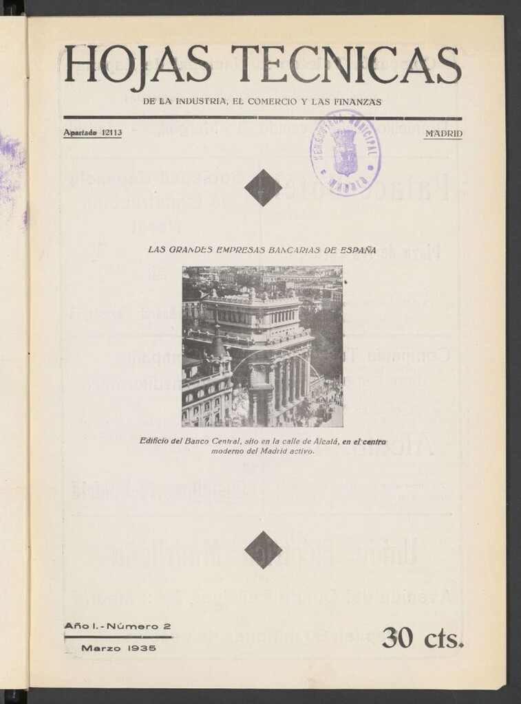 Miniatura de Hojas técnicas de la industria, el comercio y las finanzas de marzo de 1935