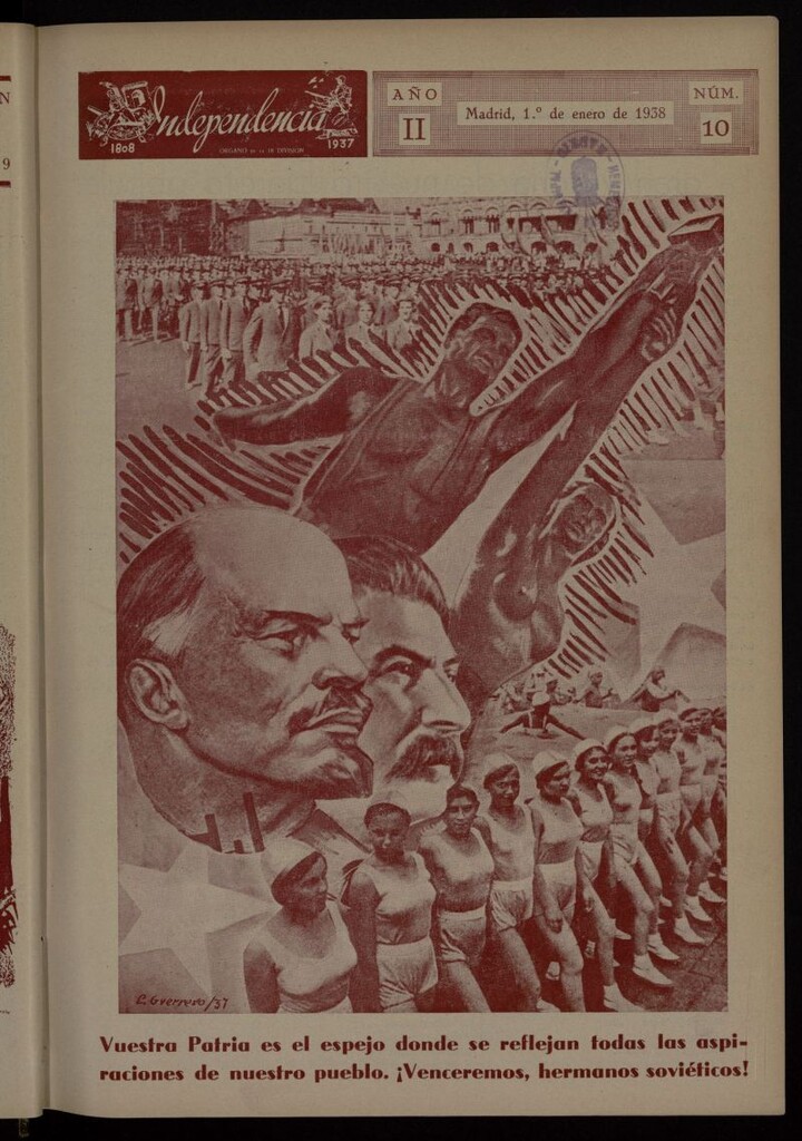 Miniatura de Independencia : 1808-1937 : Órgano de la 18 División del 1 de enero de 1938