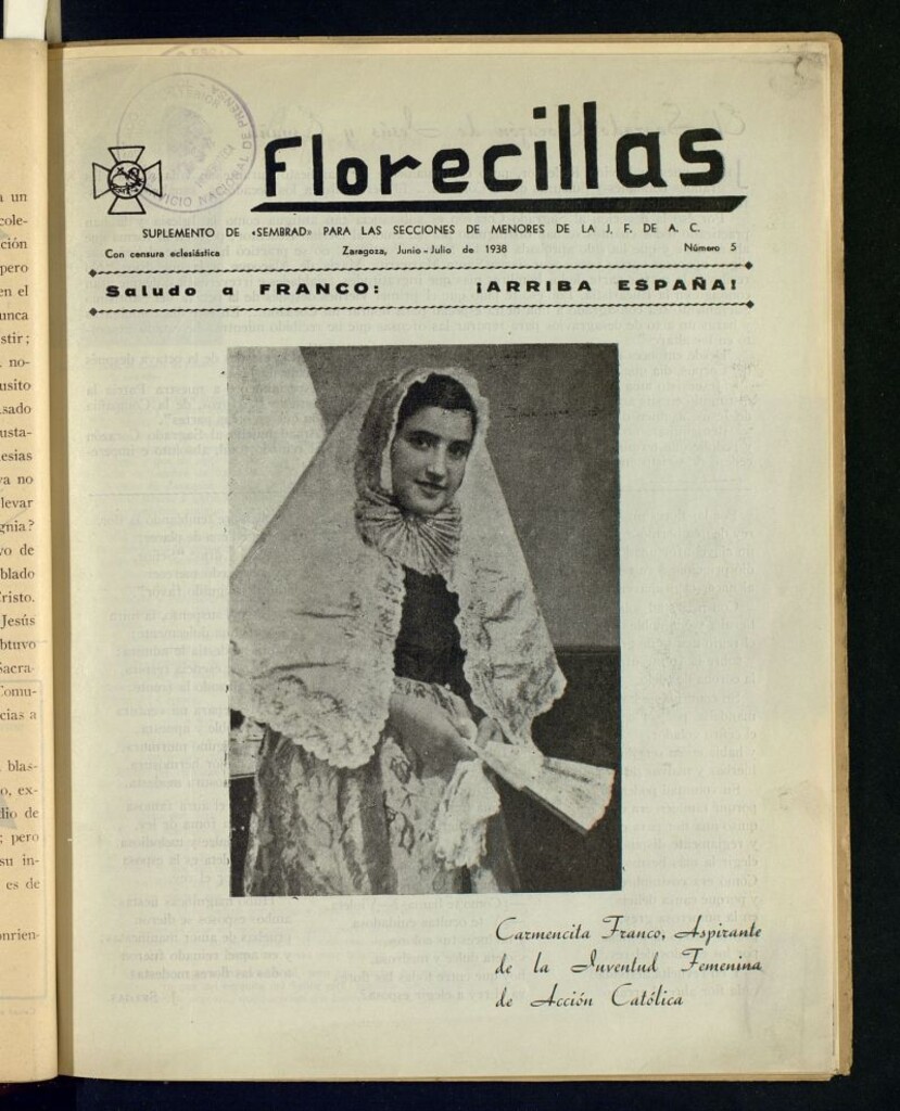 Miniatura de Florecillas : suplemento de "Sembrad" para las secciones de menores de J.F. de A.C. de junio-julio de 1938