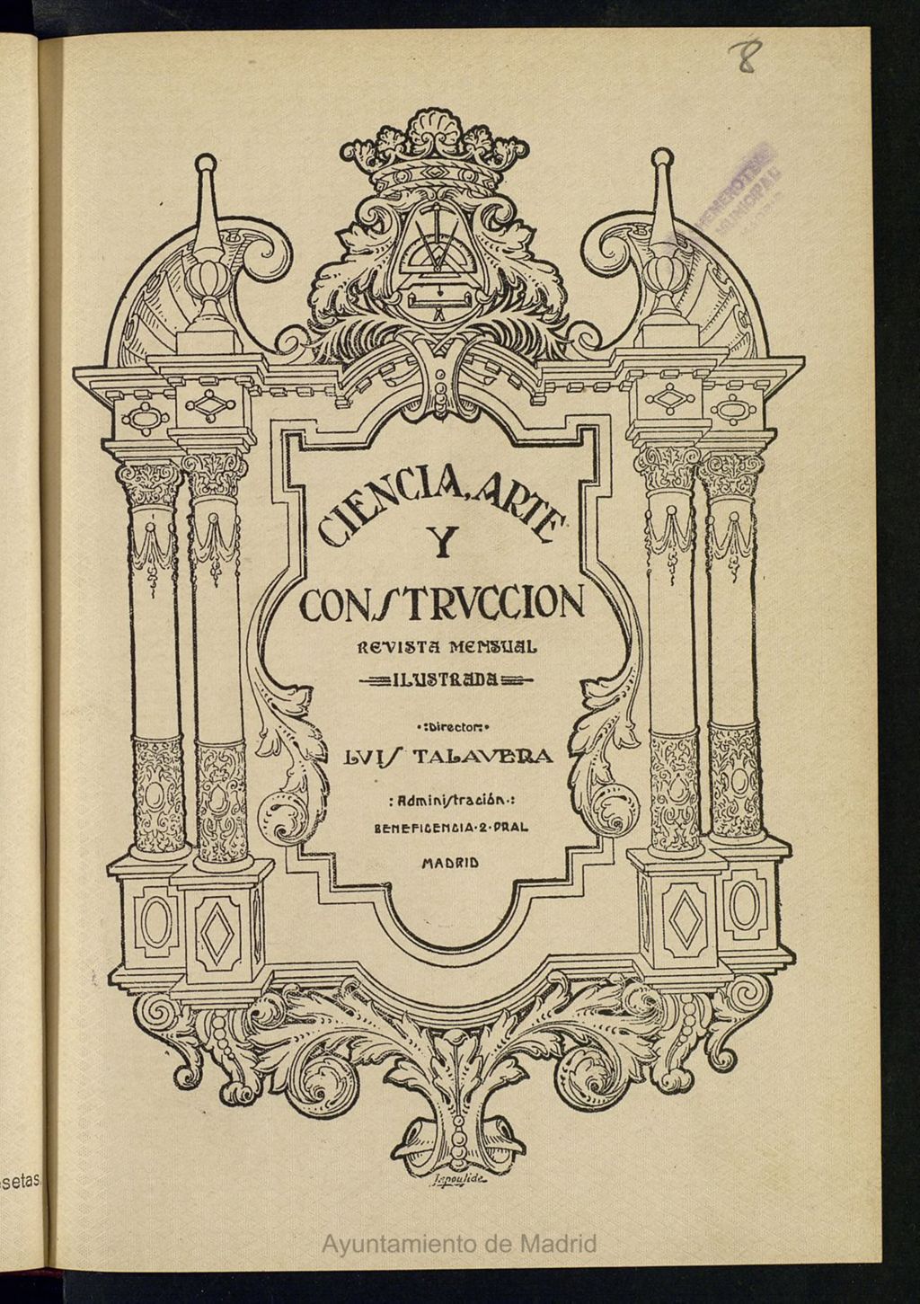 Miniatura de Industria y Construcción: revista mensual ilustrada. Órgano de la Sociedad Central de Aparejadores del 31 de mayo de 1925