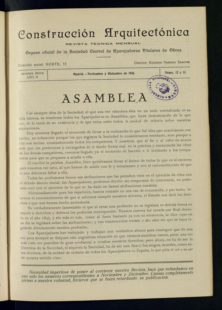 Miniatura de Construcción arquitectónica: revista técnica mensual de diciembre 1926
