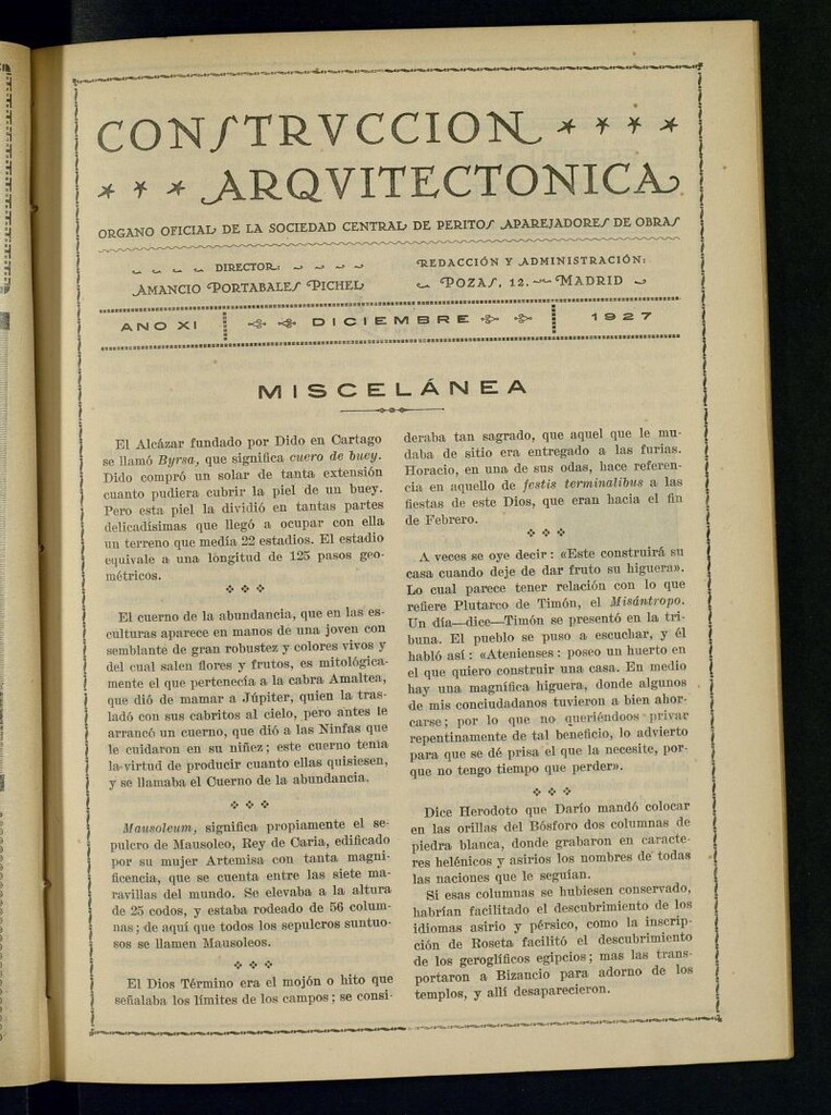 Miniatura de Construcción arquitectónica de diciembre de 1927