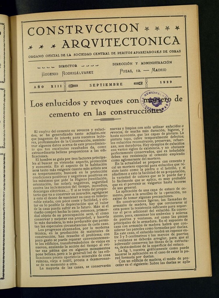 Miniatura de Construcción arquitectónica de septiembre de 1929