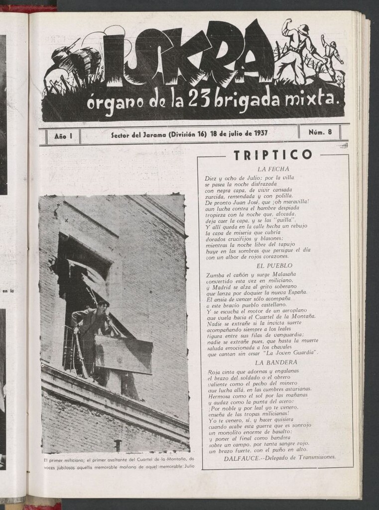 Miniatura de Iskra : órgano de la 23 Brigada Mixta del 18 de julio de 1937