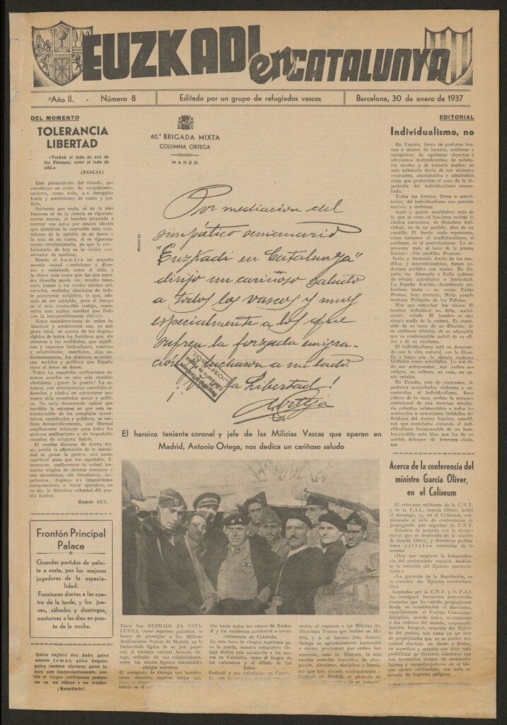 Miniatura de Euzkadi en Catalunya del 30 de enero de 1937