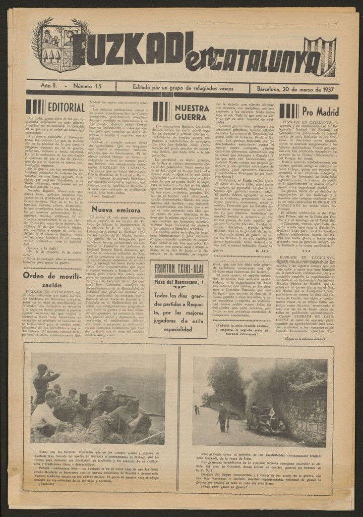 Miniatura de Euzkadi en Catalunya del 20 de marzo de 1937