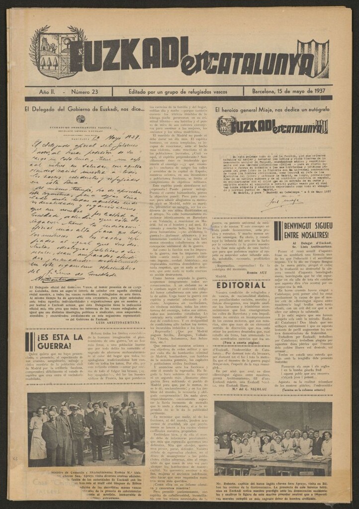 Miniatura de Euzkadi en Catalunya del 15 de mayo de 1937