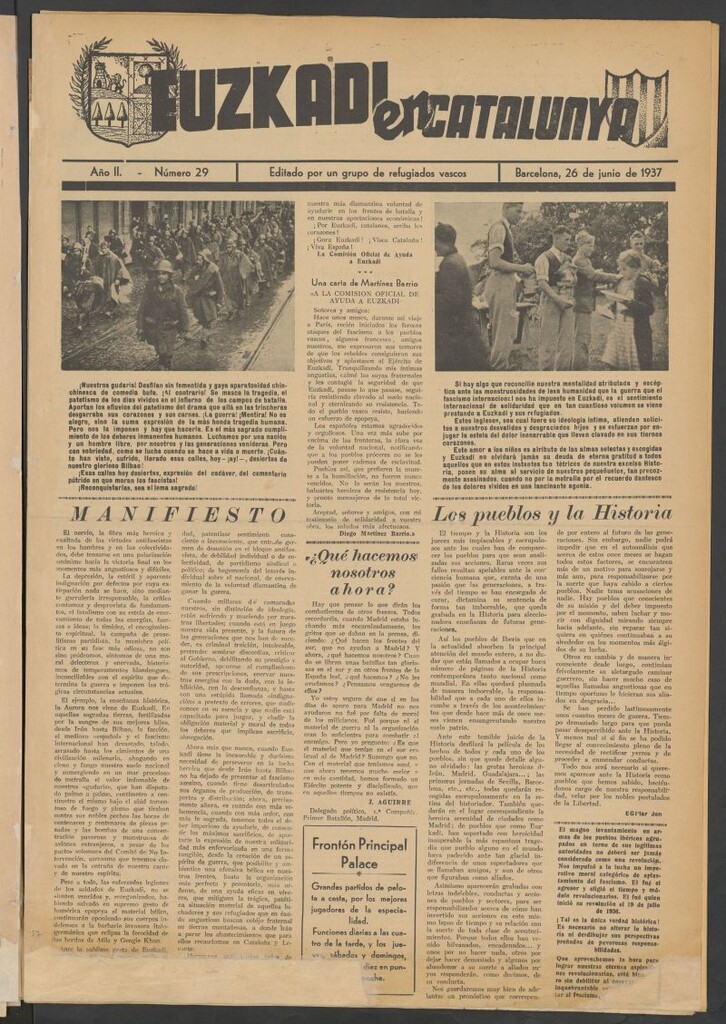 Miniatura de Euzkadi en Catalunya del 26 de junio de 1937