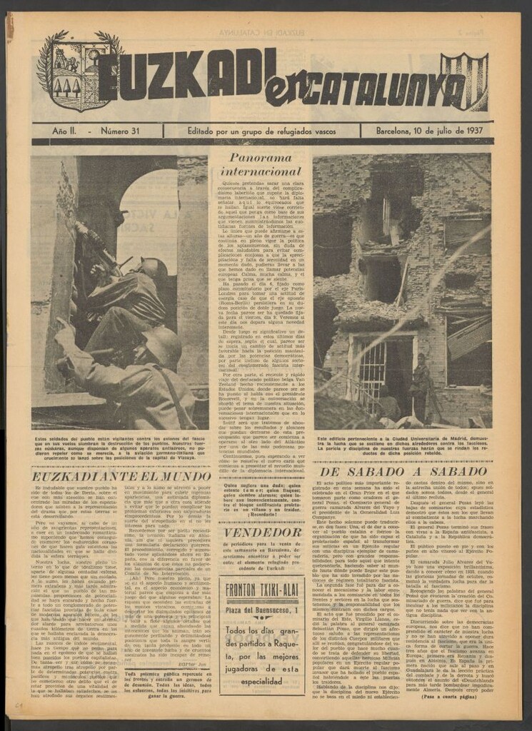 Miniatura de Euzkadi en Catalunya del 10 de julio de 1937