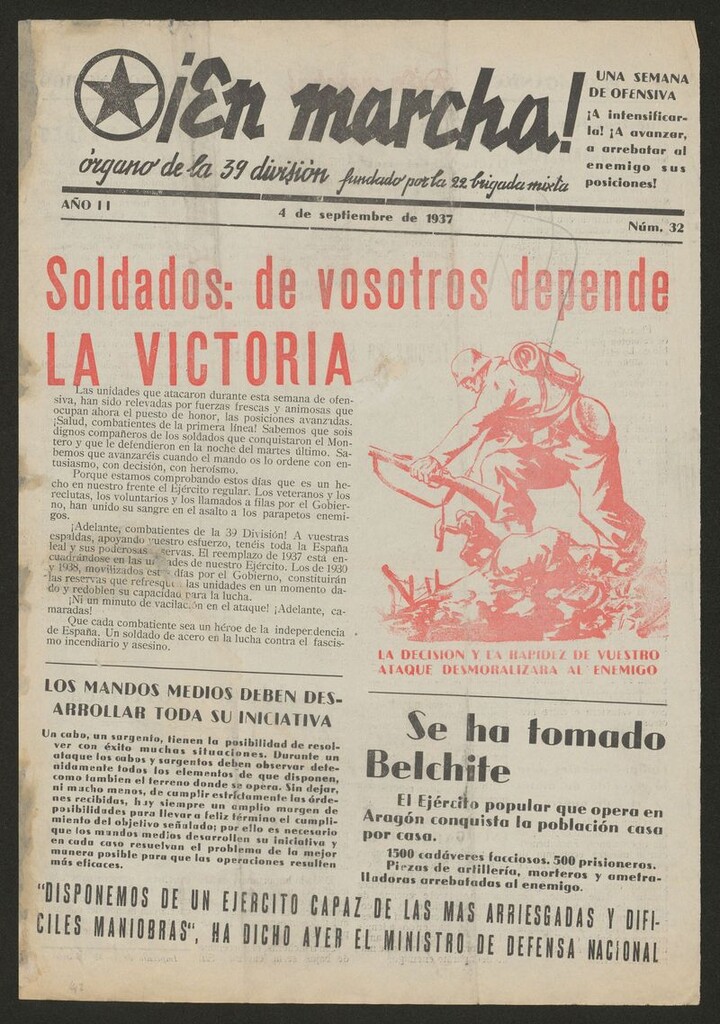 Miniatura de ¡En marcha! : portavoz de la 22 Brigada Mixta del 4 de septiembre de 1937