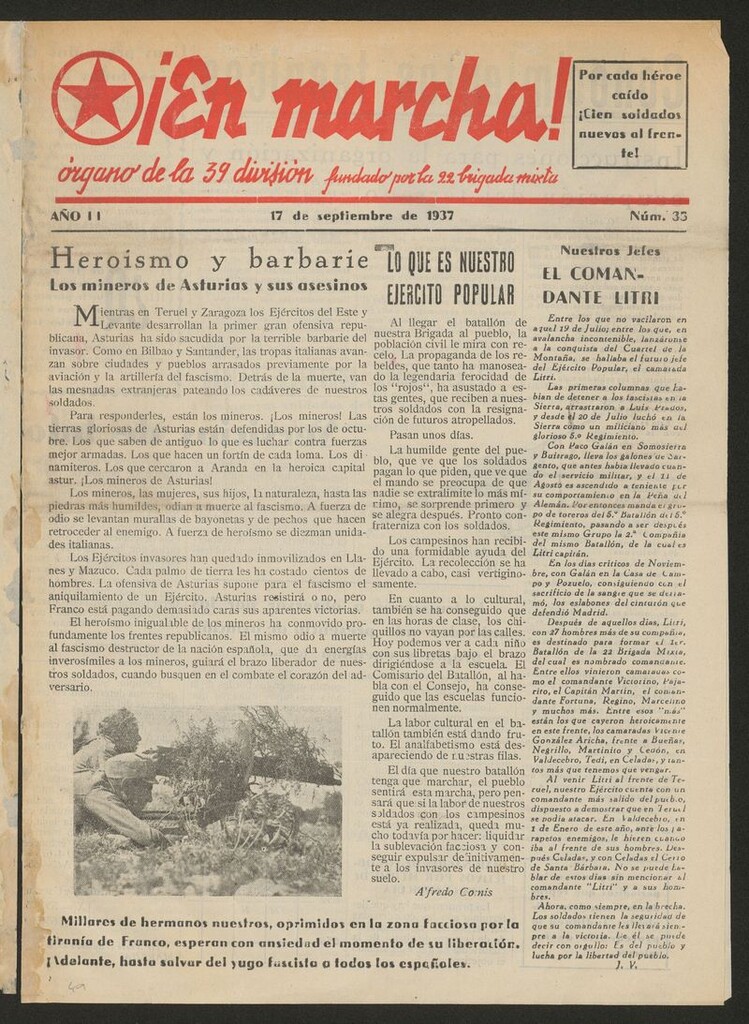 Miniatura de ¡En marcha! : portavoz de la 22 Brigada Mixta del 17 de septiembre de 1937