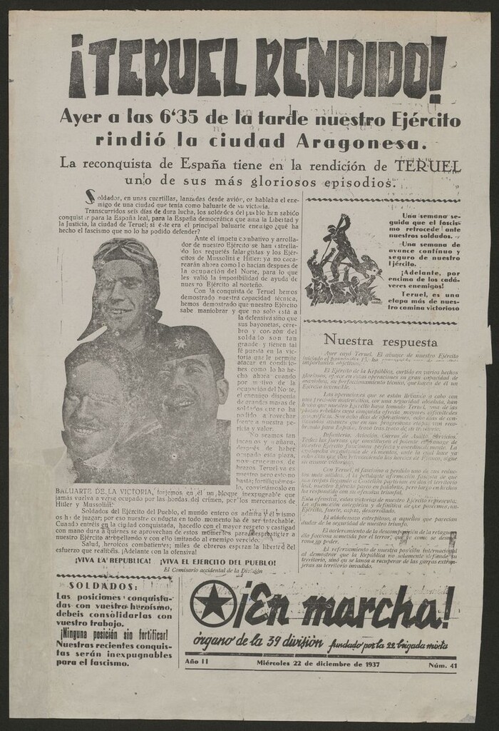 Miniatura de ¡En marcha! : portavoz de la 22 Brigada Mixta del 22 de diciembre de 1937