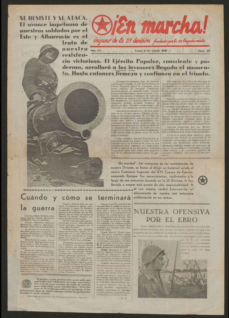Miniatura de ¡En marcha! : portavoz de la 22 Brigada Mixta del 8 de agosto de1938