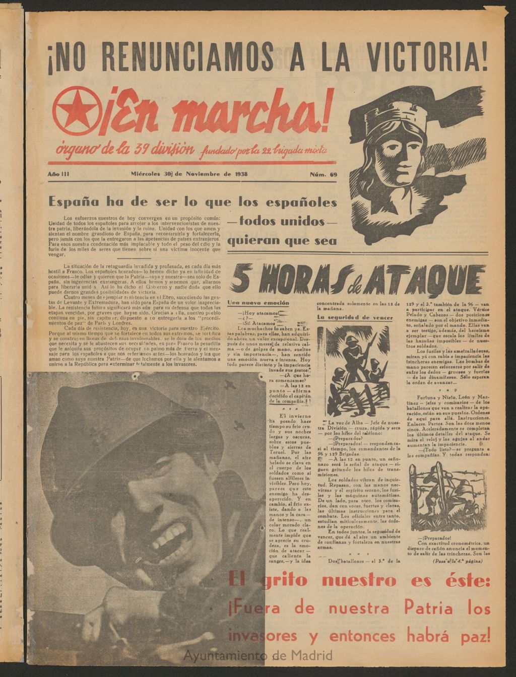 Miniatura de ¡En marcha! : portavoz de la 22 Brigada Mixta del 30 de noviembre de 1938