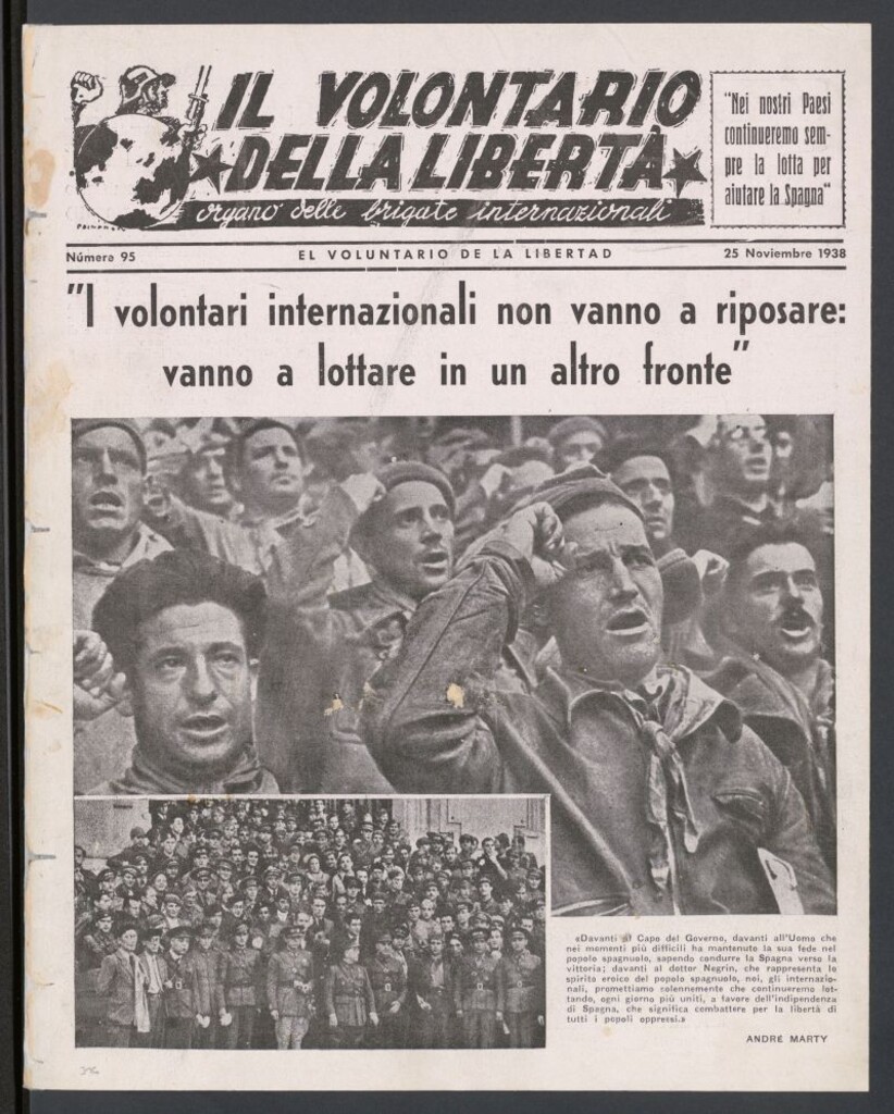 Miniatura de Il volontario della libertá : organe delle Brigade Internazionale. 25 Noviembre 1938