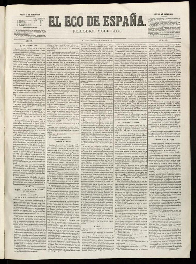 Miniatura de El Eco de España del 16 de junio de 1872