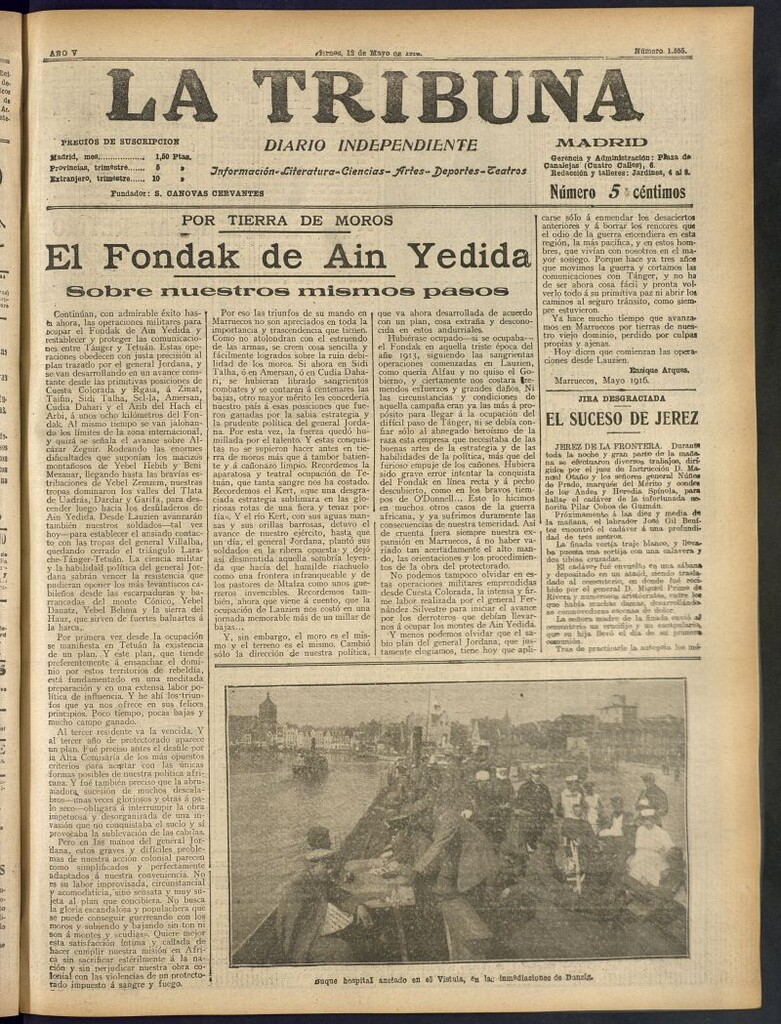 Miniatura de La Tribuna: diario independiente del 12 de mayo de 1916