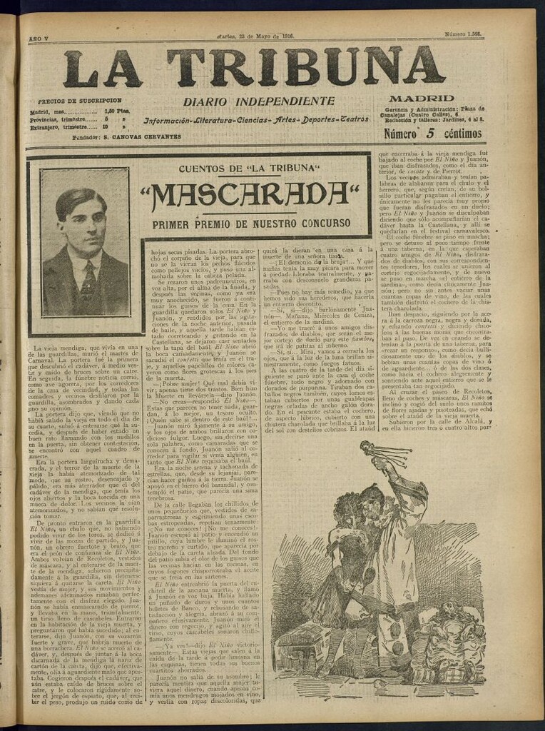 Miniatura de La Tribuna: diario independiente del 23 de mayo de 1916