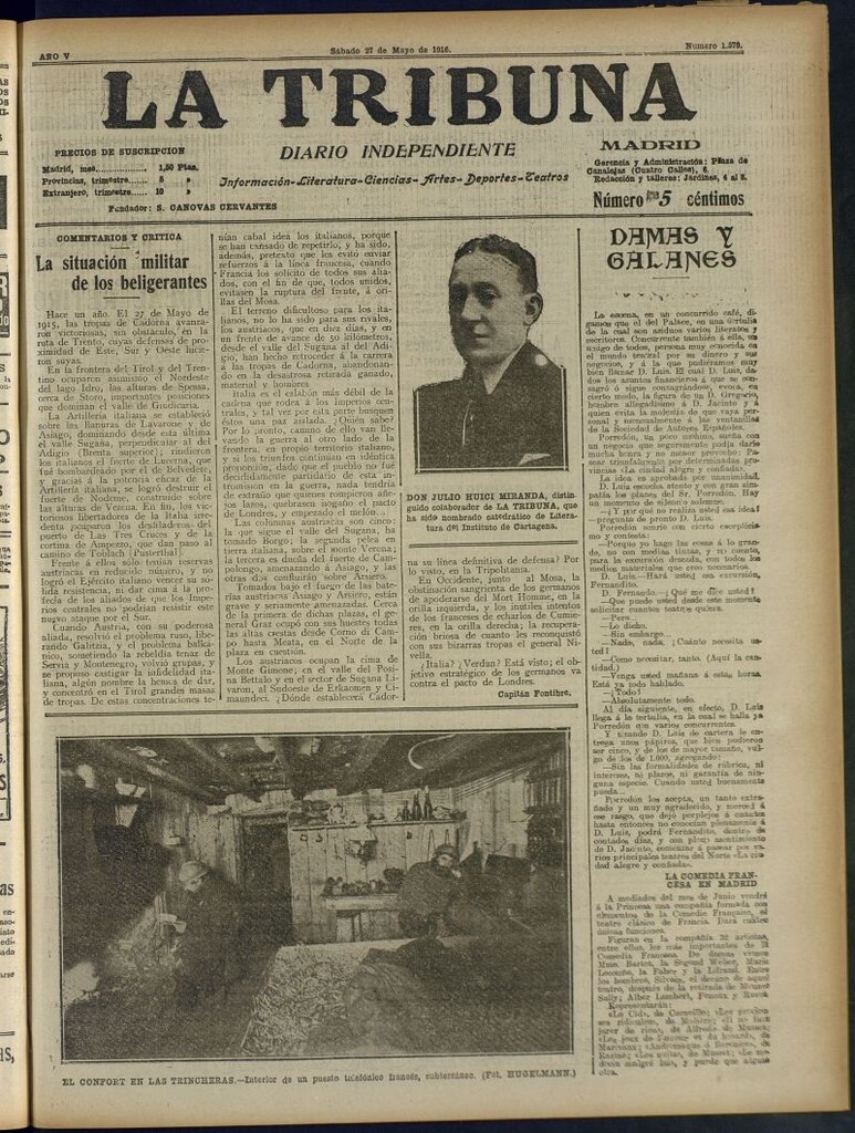 Miniatura de La Tribuna: diario independiente del 27 de mayo de 1916