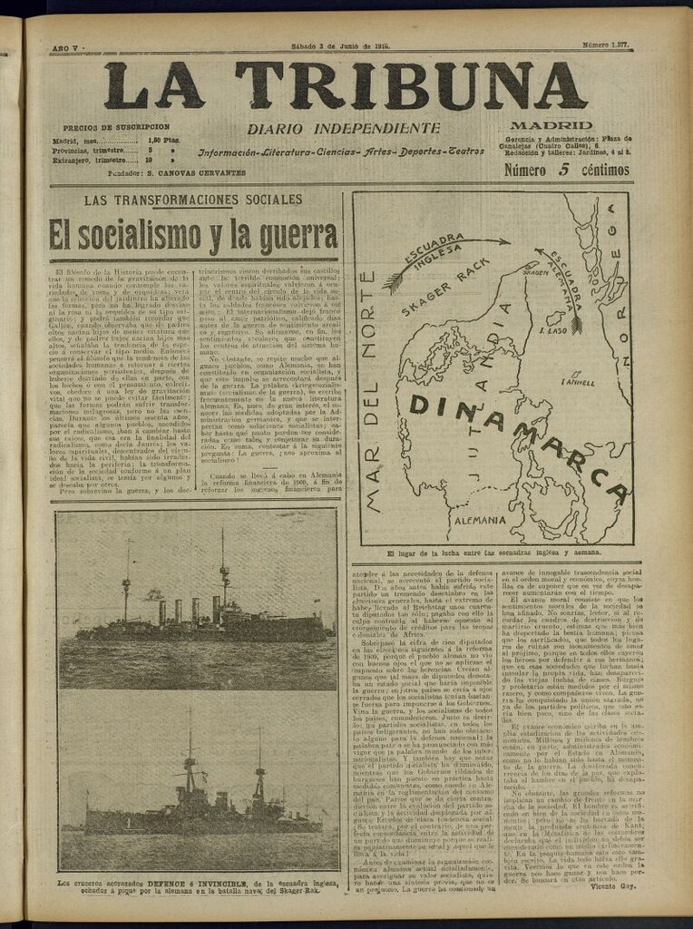 Miniatura de La Tribuna: diario independiente del 3 de junio de 1916