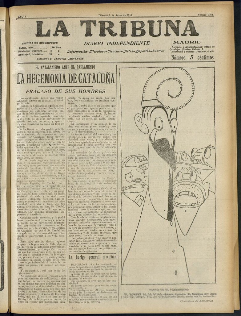 Miniatura de La Tribuna: diario independiente del 9 de junio de 1916